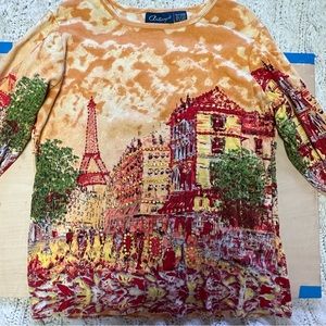 3/4 Sleeve Sequin Paris shirt